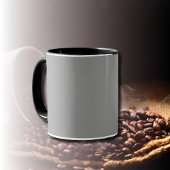 Mug Couleur solide gris-blanc | Classic Elegant