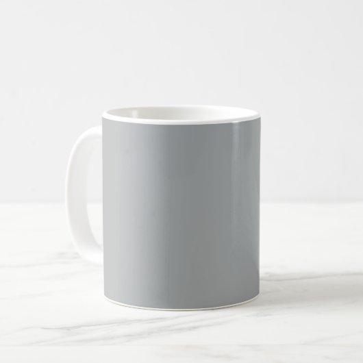Mug Couleur solide hiver argent de Noël classique (Devant gauche)