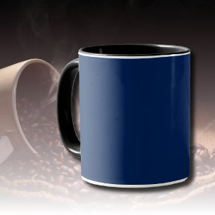 Mug Couleur solide Indigo de la marine   Classique et