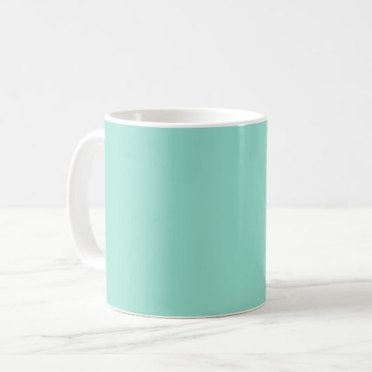 Mug Couleur solide Plage Verre uni aqua vert menthe (Devant gauche)