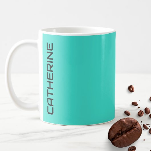 Mug Couleur solide turquoise personnalisée