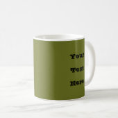 Mug Couleur solide vert olive (Devant droit)