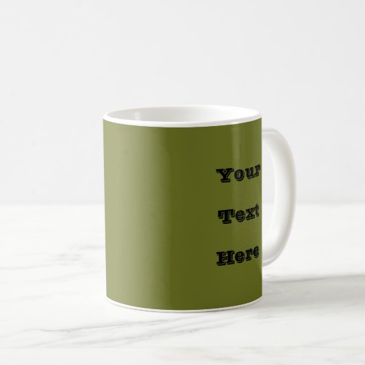 Mug Couleur solide vert olive (Devant droit)
