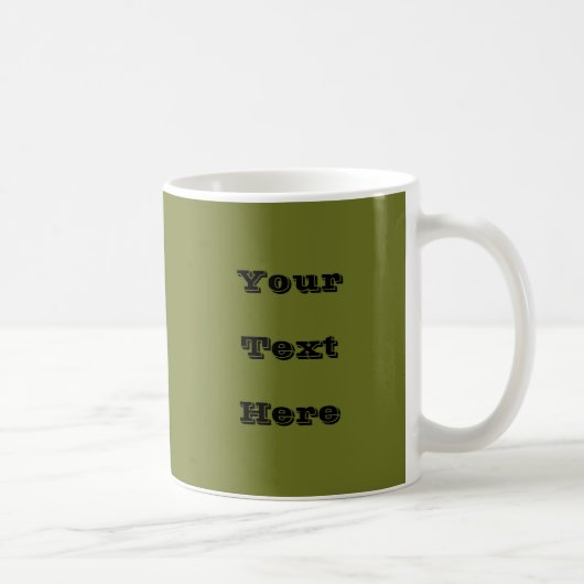 Mug Couleur solide vert olive (Droite)