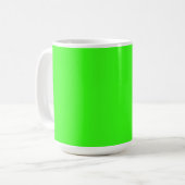 Mug Couleur solide verte néon | Classique (Devant gauche)
