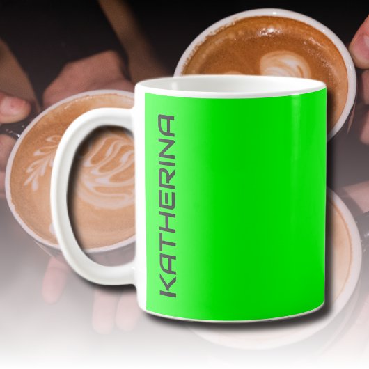 Mug Couleur solide verte néon électrique | Personnalis