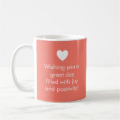 Mug Couleur Tendance Coucher de soleil de corail - Nom (Gauche)