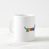 Mug Couleur trait mignon chien arc-en-ciel (Devant gauche)
