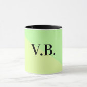 Mug Couleur unie simple ajouter nom texte monogramme j (Centre)