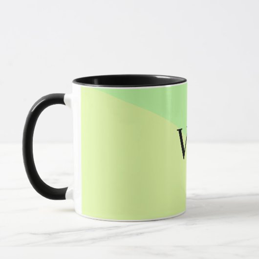 Mug Couleur unie simple ajouter nom texte monogramme j (Gauche)
