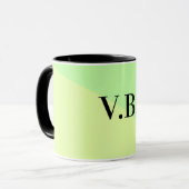 Mug Couleur unie simple ajouter nom texte monogramme j (Devant gauche)