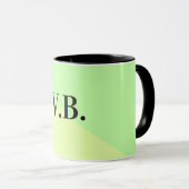 Mug Couleur unie simple ajouter nom texte monogramme j (Devant droit)