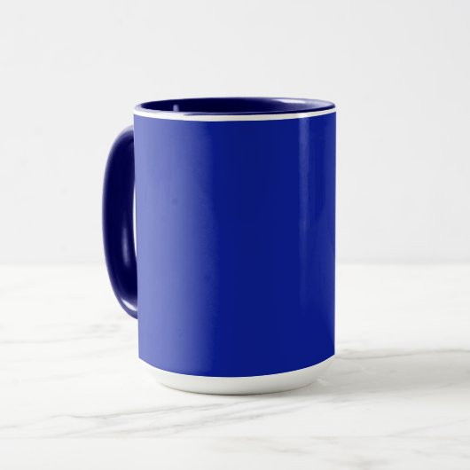 Mug Couleur vintage bleue solide (Devant gauche)