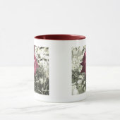 Mug Couleur Vintage Rose rouge (Centre)
