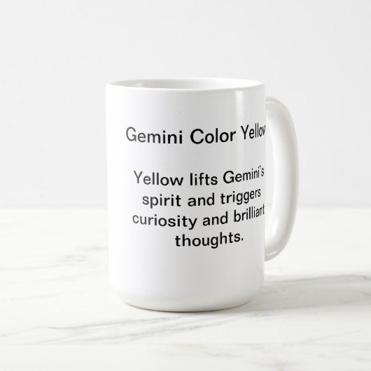Mug - Couleur Zodiac pour Gemini (Devant droit)
