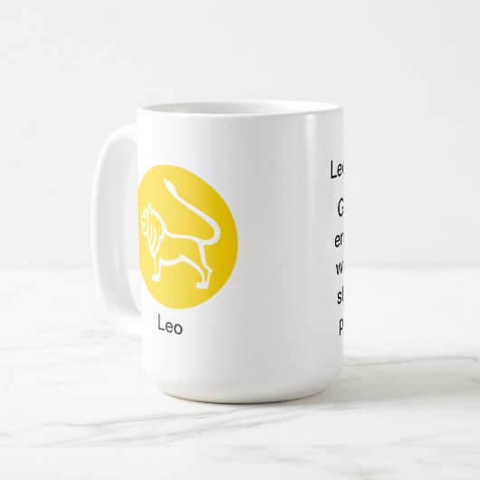Mug - Couleur Zodiac pour Leo (Devant gauche)