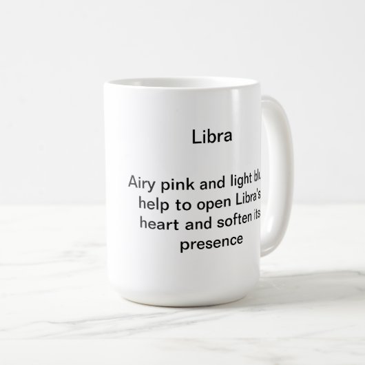 Mug - Couleur Zodiac pour Libra (Devant droit)