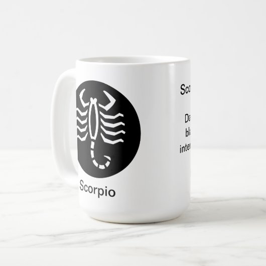 Mug - Couleur Zodiac pour Scorpio (Devant gauche)