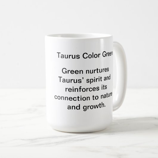 Mug - Couleur Zodiac pour Taurus (Devant droit)