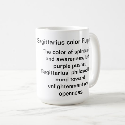 Mug - Couleur zodiaque pour Sagittarius (Devant droit)