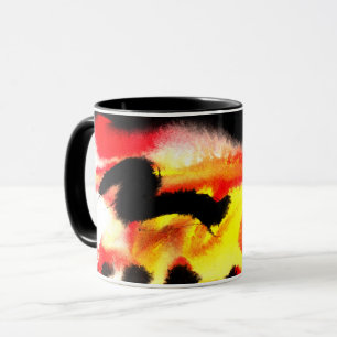Mug Couleurs Abstraites de couleur rouge rouge jaune