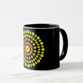 Mug Couleurs agrumes, vert, jaune, orange, (Devant droit)