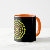Mug Couleurs agrumes, vert, jaune, orange, (Devant droit)
