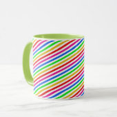 Mug Couleurs arc-en-ciel en bande (Devant gauche)