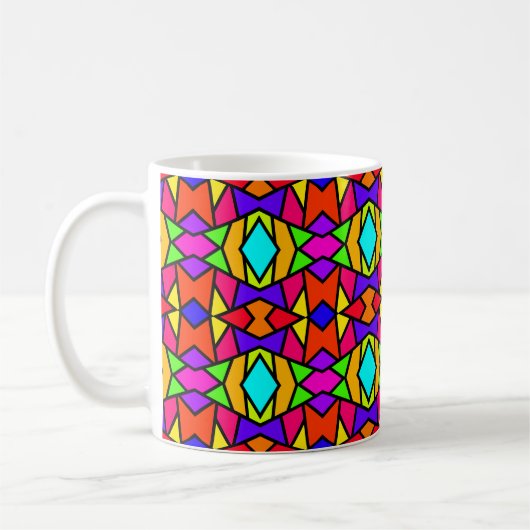 Mug Couleurs arc-en-ciel Patchwork Motif de répétition (Gauche)