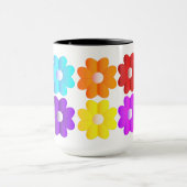 Mug Couleurs assez simples fleurs blanches graphisme a (Centre)