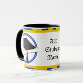 Mug Couleurs Bleu Et Or (ZOOM !) (Devant gauche)