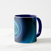 Mug Couleurs bleu spirale 3D Art Abstrait fractal mode (Devant droit)