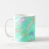 Mug Couleurs bleu violet courbes ondulé design motif o (Gauche)