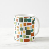 Mug Couleurs Chaudes Chaudes Carrés et rectangles (Devant droit)
