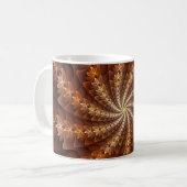 Mug Couleurs chaudes, Trippy Moderne Motif d'art fract (Devant gauche)