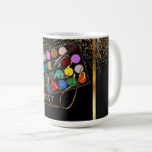 Mug Couleurs d'arc-en-ciel de maquilleur (Devant droit)