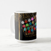 Mug Couleurs d'arc-en-ciel de maquilleur (Devant gauche)
