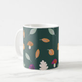 Mug Couleurs d'automne avec Feuille et champignons Mot (Devant gauche)