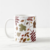 Mug Couleurs d'automne en blanc pour les Feuilles tomb (Gauche)