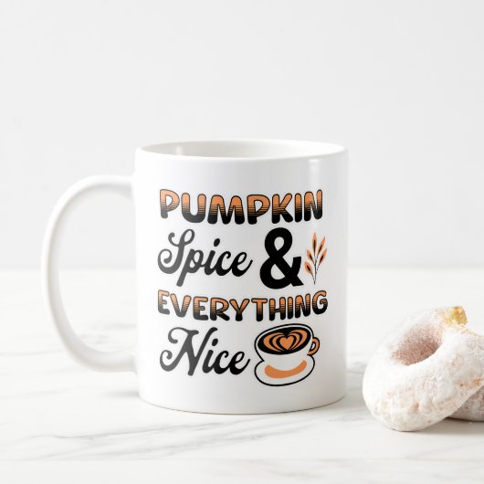 Mug Couleurs d'automne | Épices Citrouilles et tout Ni (Avec donut)