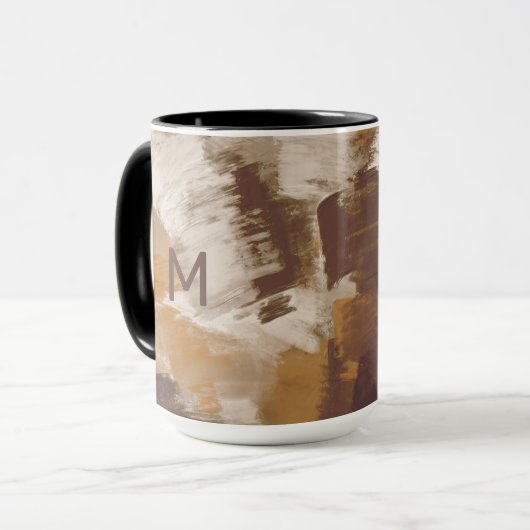 Mug Couleurs de café Abstraites Paint Strokes (Devant gauche)