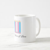 Mug Couleurs de drapeau de transsexuel de l'amour (Devant droit)