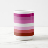 Mug Couleurs de fierté lesbienne au rouge à lèvres - (Centre)
