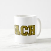 Mug Couleurs de l'école COACH Mug, Black-Gold (Devant droit)
