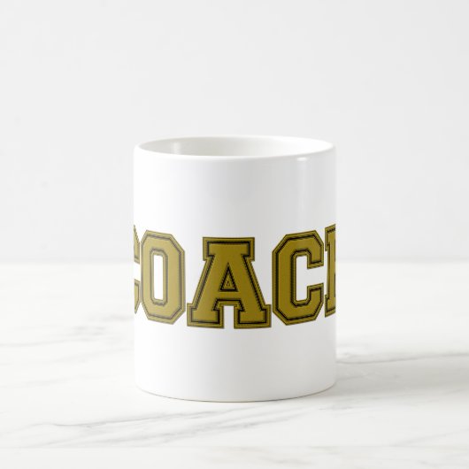 Mug Couleurs de l'école COACH Mug, Black-Gold (Centre)