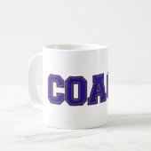 Mug Couleurs de l'école COACH Mug, Blue-Gold (Devant gauche)