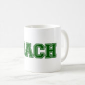 Mug Couleurs de l'école COACH Mug, vert-blanc (Devant droit)