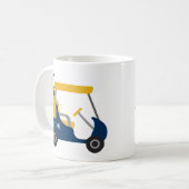 Mug Couleurs de l'école - Marine Blue & Gold Golf Cart (Devant gauche)