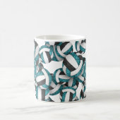 Mug Couleurs de l'équipe de volley-ball noir turquoise (Centre)