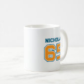 Mug Couleurs de l'équipe Numéro de maillot (Devant droit)